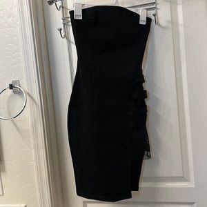 Gorgeous strapless black mini dress